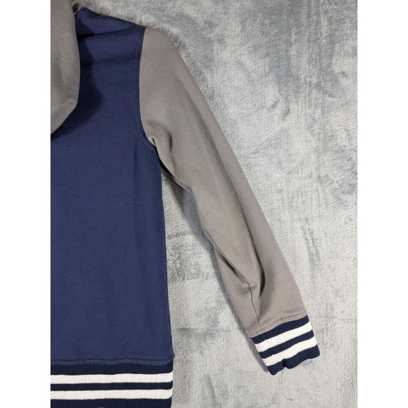 Holloway Youth Berkeley "B" Varsity Letterman Jacket Navy/Gray - Picture 9 of 14